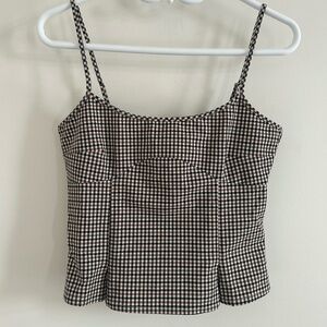 Cute Fitted Plaid Tank Top